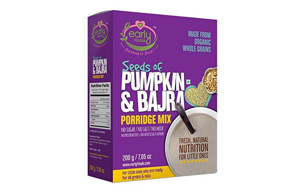 Early Foods Seeds Of Pumpkin & Bajra Porridge Mix   Box  200 grams